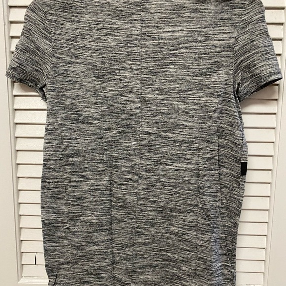 VS PINK. V-neck t-shirt.  Grey w/ black.  XS - Picture 6 of 8